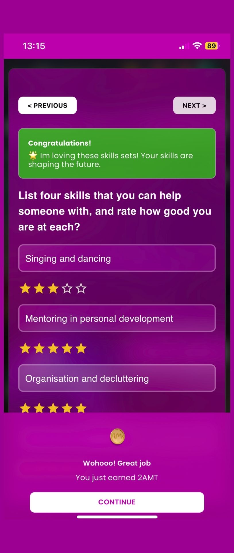 Create Your Wesion Account mobile interface